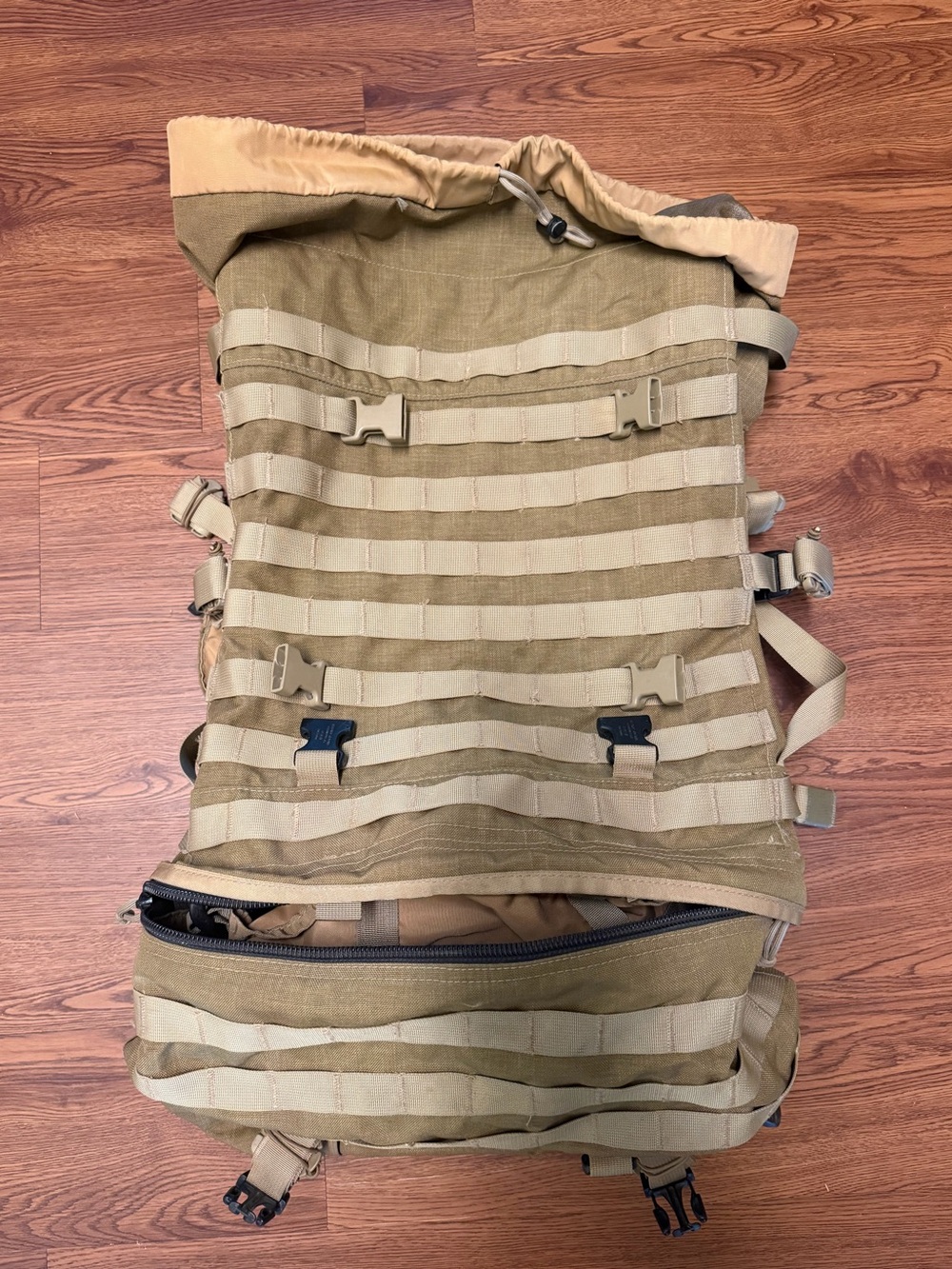 Kifaru multi mission ruck (mmr) with Kifaru duplex frame and Kifaru woodsman bag